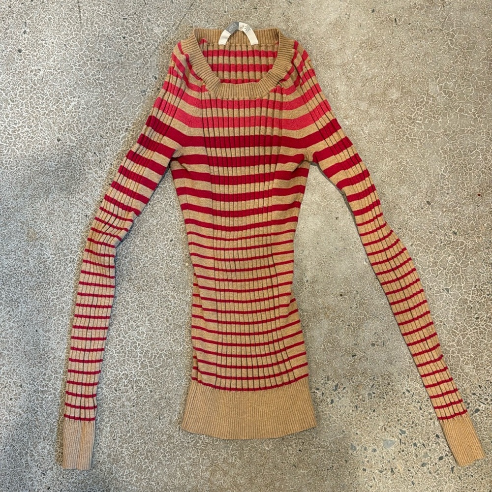 Athleta XS stretchy striped sweater